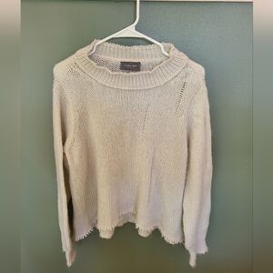 Wooden Ships Distressed Sweater, Size Small